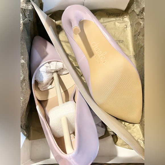 Charles By Charles David Pact Patent Pointed Toe Stiletto Heel Pumps in Lilac - Picture 5 of 7